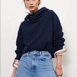 Ba&sh Hooded Sweatshirt Navy color Pullover